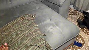 Beautiful Latina teen feels emotional during anal DP with three guys in group.