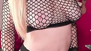 New Years Fairy In Costume Displays Her Large Breasts Proudly