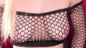 New Years Fairy In Costume Displays Her Large Breasts Proudly