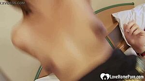 amazing brunette sucks cock suggestively