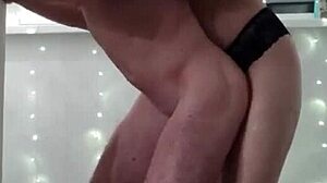 Mistress Dominates Stepbrother's Ass with Anal Licking in Kitchen