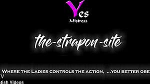 Blonde Mistress Dominates Sissy Slave in Cage