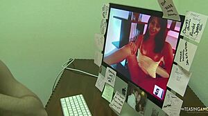 Brunette in Heels Performs Striptease at Bar, Then Gets Licked and Banged Doggystyle by Monster Cock Stud