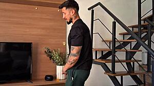 i see beautiful redhead brazilian girl pay delivery with hard sex and cum in mouth