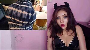 amante culona con vestido pegado se la cogen y le hacen creampie