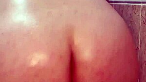 blanca with big ass riding dildo in lesbian scene