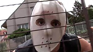 nataly dangelo rides monster cock in anal games with masked trio