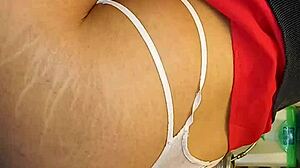 Transsexual Sucks Dick And Gets Fucked In Kitchen