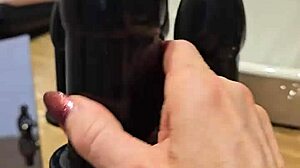 Redhead SLUT FUCKS HUGE ANAL TOY