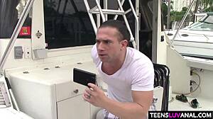 Outside anal fun with Kimber Woods, petite teen assfucking big cock