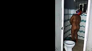 Behind the scenes of shaved pussy cumshot