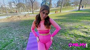 fat fan fucks latina actress in park