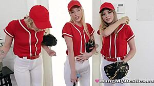 Cheeky Babes Suck And Fuck Coach's Big Cock In Doggystyle!