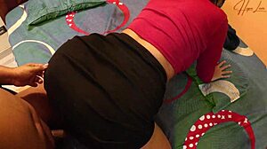 Asian chubby stepsister bent over for big cock doggystyle fucking