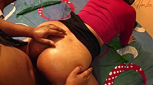 Asian chubby stepsister bent over for big cock doggystyle fucking