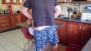 Neighbor's Wife Screams as Slut During Orgasm with Tight Shaved Pussy