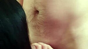 blowjob from mature girlfriend with deep throat and cum swallowing