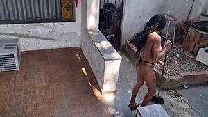 Raw Anal Pounding for Skinny Latina Teen's Tight Ass