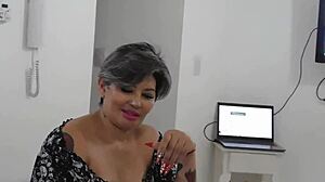 the whore calls her lover for a blowjob and doggystyle until her husband arrives