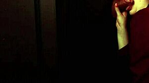 Student sucking cock at gloryhole