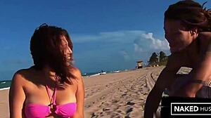 Amazing Latina Enjoys a Day on the Sand in Miami Beach