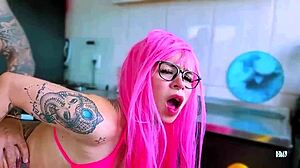 Amateur teen handjob leads to ruined orgasm ejaculation with rimjob on balls