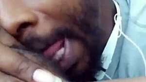 Intense close-up of lesbian pussy sucking and cumshot.