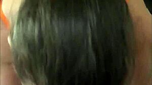 French amateur deepthroat in leather pants