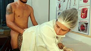 Latina nurse witnesses unforgettable big cock erection during wet foreplay