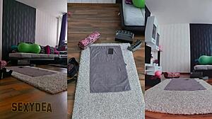 I am doing a naughty naked workout in the gym with ripped clothes and big ass