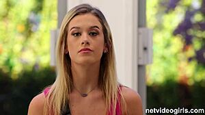 Shy Blonde Turns Wild With Blowjob And Riding On Sofa During Casting