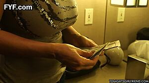 lisa ann teases in wet lingerie at hotel. she cheats on husband with friend using dildo.