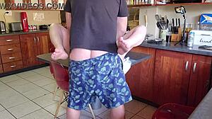 Neighbor's Wife Screams as Slut During Orgasm with Tight Shaved Pussy