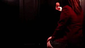 Student sucking cock at gloryhole