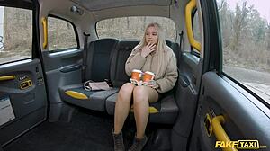 In fake taxi, I fucked my friend's 18-year-old sister with rough blowjob and cowgirl