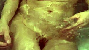 Married 38-year-old housewife with beautiful breasts takes bath!