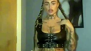 big titty goth fingers herself hard while cumming in anal play