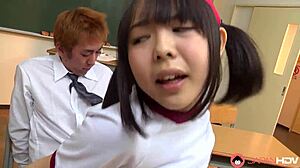Japanese teen tomoyo isumi spreads pussy in classroom - want to see her ride and moan?