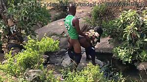 In the ranch, sex-starved villagers fuck in the river with quickies