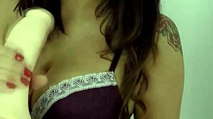 Claudia Bavel Intensely Fingering Her Pussy And Masturbating With Dildos In Shower