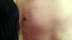 blowjob from mature girlfriend with deep throat and cum swallowing