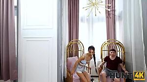 Why did she shave her pussy for the casting? Watch her riding in global humiliation.