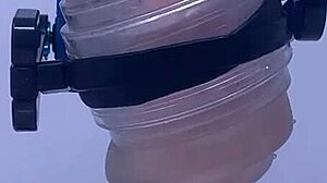 rubjoy uses fleshlights on stunt cock with vibrating tongue