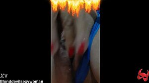 The blonde latina in lingerie gets her clits fingered deliciously in pov homemade scene