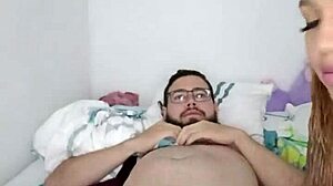 Little stepsister moves into my room, bent over with big tits and curvy ass for handjob