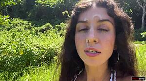 why walk on public beach with hot cum covering my face?