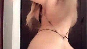 Oh man, check out this big ass Latina in the bathroom getting wild,