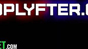 hey security guard, you caught me shoplifting, now stuff my tight little pussy with your big cock rough doggystyle in the garage until facial cumshot