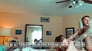 she gets fucked roughly in cosplay with fingering and masturbation on webcam 😈