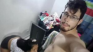 Colombian babe seeks job but gets paid well to suck my monster cock and handjob it real